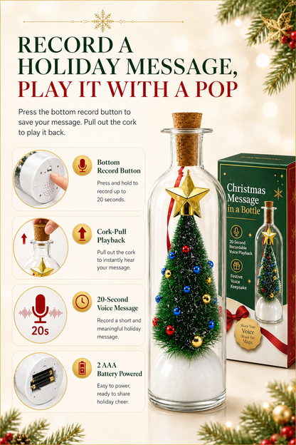 MerryBottle™ – Recordable Christmas Message Keepsake