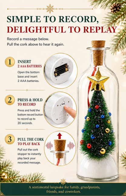 MerryBottle™ – Recordable Christmas Message Keepsake
